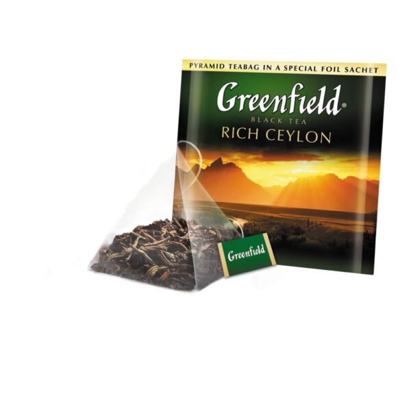 Greenfield rich Ceylon Black Tea pyramid bag