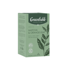 Greenfield matcha & orange leaf green Tea 20 pyramid bag